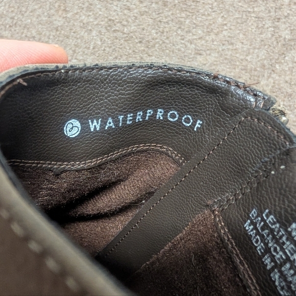 Blondo Waterproof Nivada (6.5) Elegant Taupe Ankle Bootie Leather Upper - Picture 9 of 9